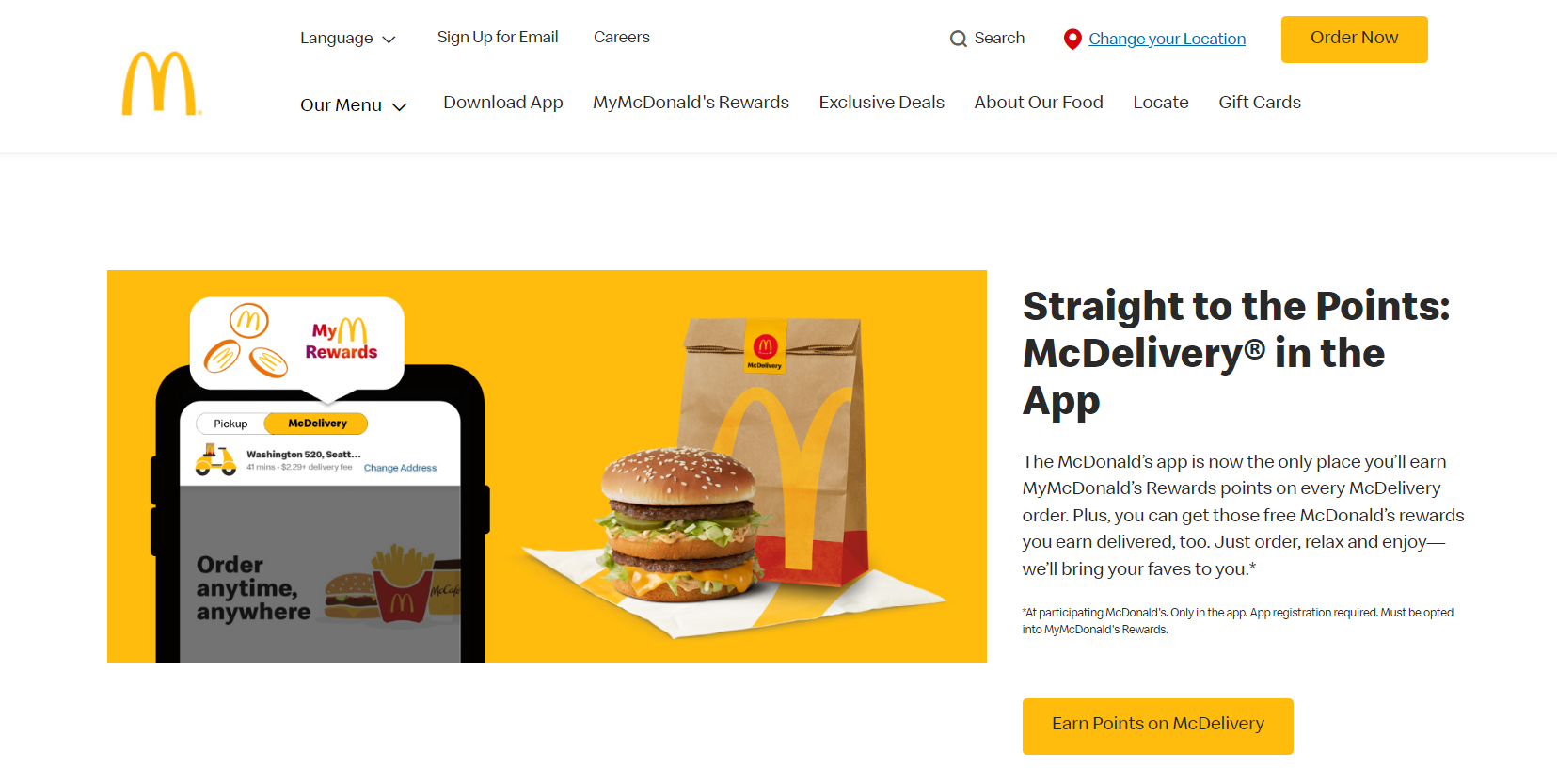 McDonald's website