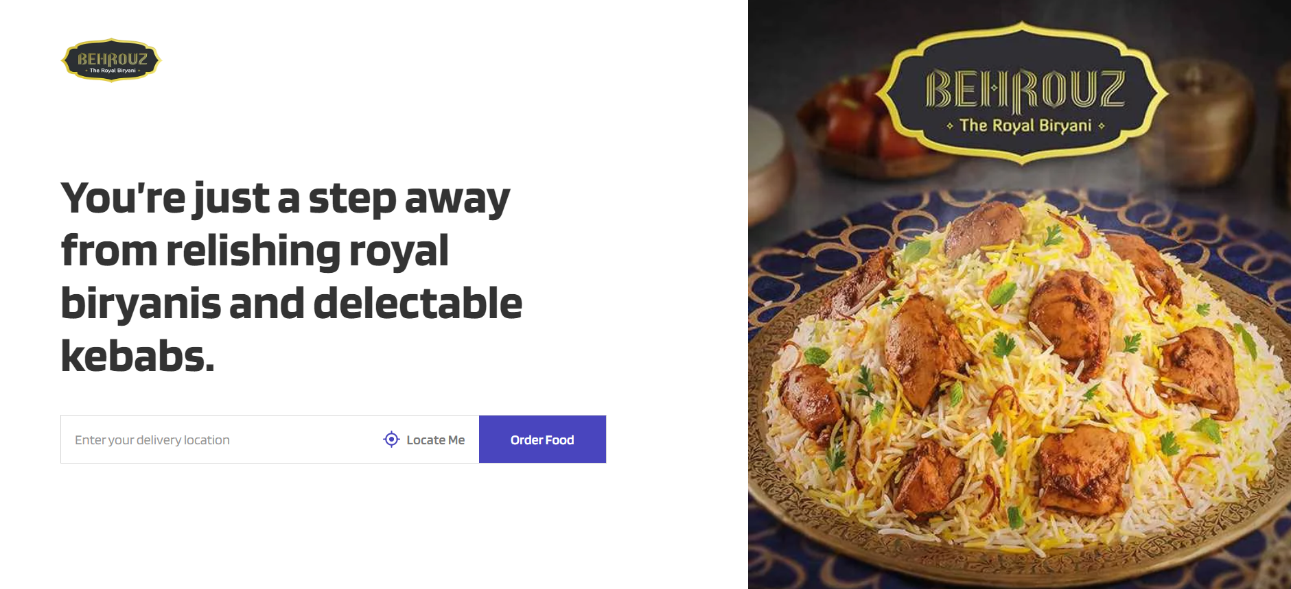 Behrouz Biryani website