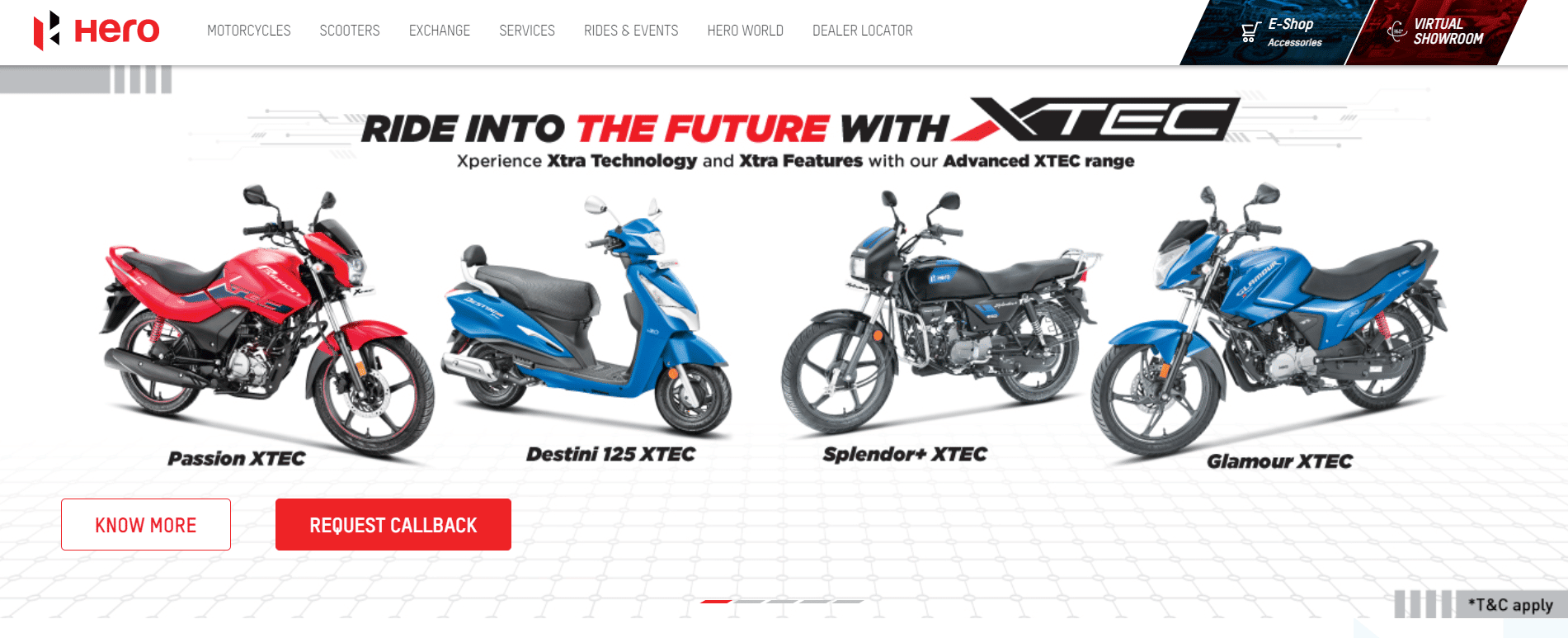 Hero Motocorp website