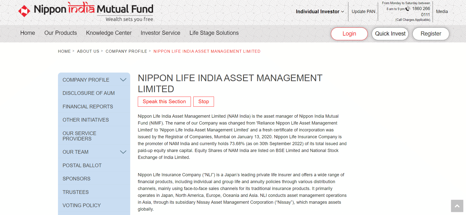 Nippon Life India Asset Management Ltd website | Stocks with the highest dividend payout in the last 10 years in India