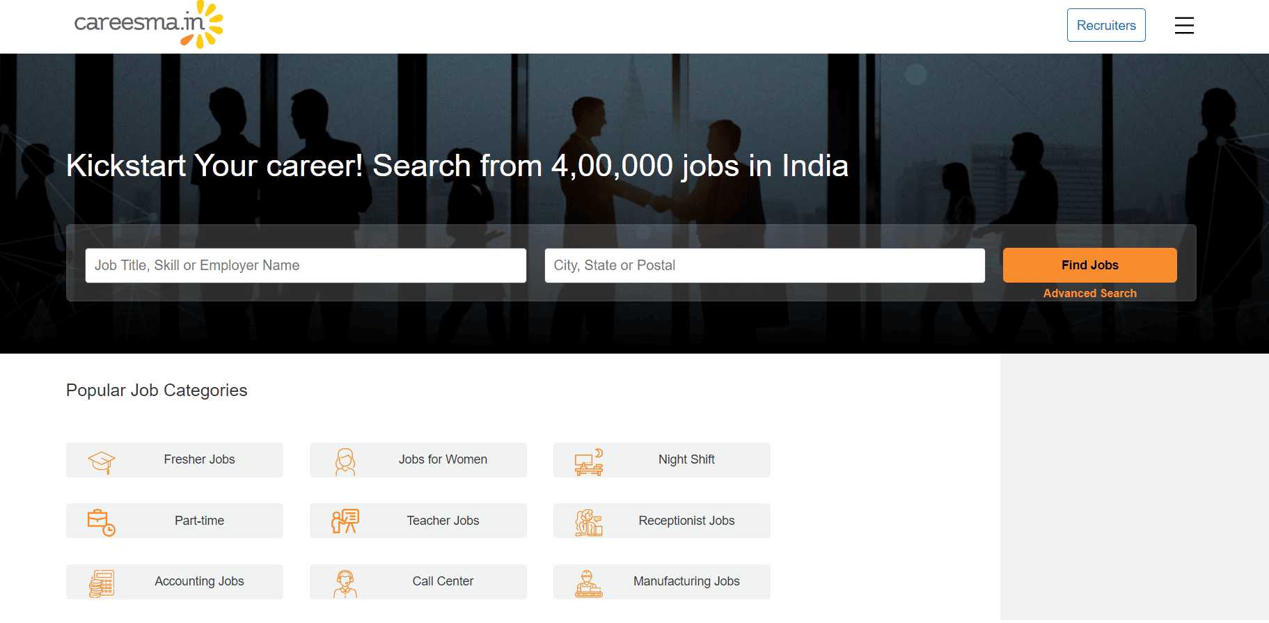 Careersma website | Best job search sites in India