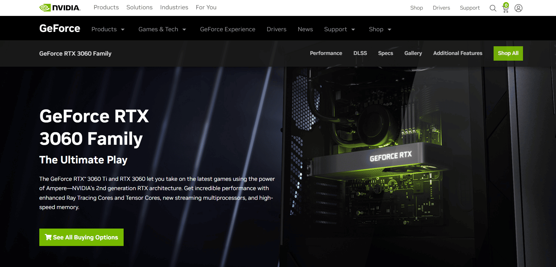 Page NVIDIA GeForce RTX 3060 Ti