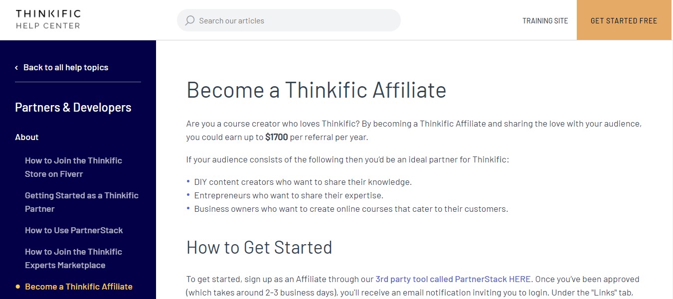 thinkific affiliates