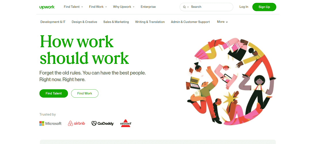 Upwork homepage