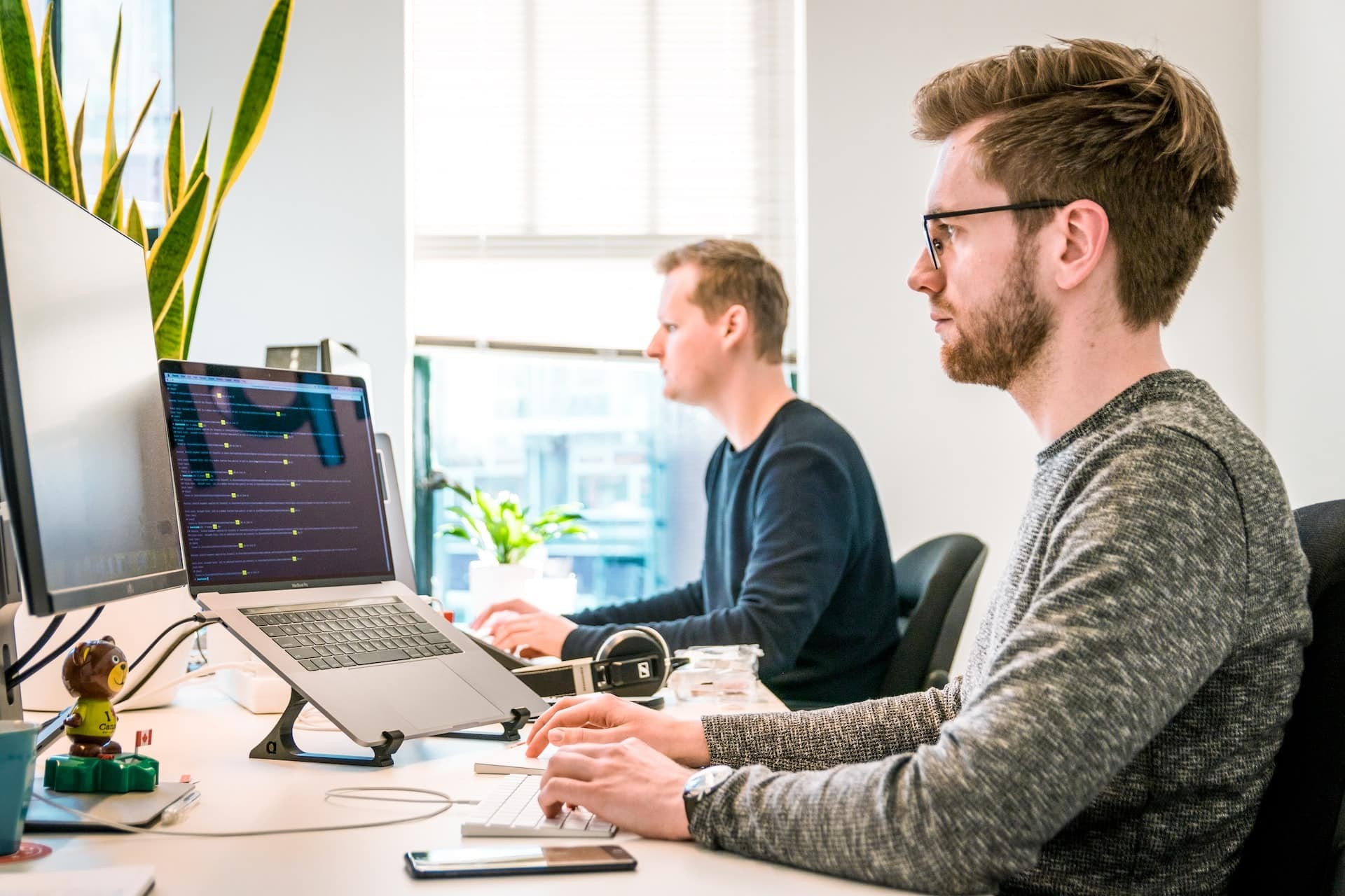 Two man working in the office